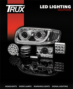Trux LED lighting solutions, headlights, work lamps, warning lights, signal lighting