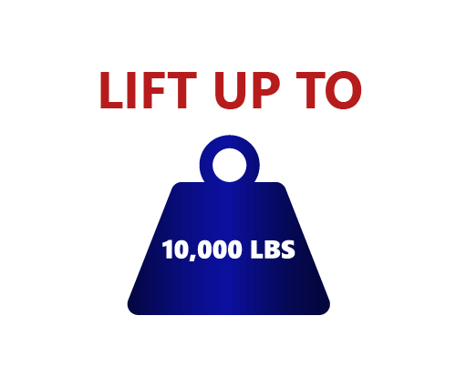 lift up to 10,000 pounds